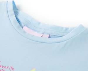 vidaXL Koszulka dziecięca, delikatny błękit, 116 3