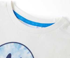 vidaXL Koszulka dziecięca z krótkimi rękawami, ecru, 116 3