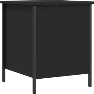 vidaXL Ławka ze schowkiem, czarna, 40x42,5x50 cm 2