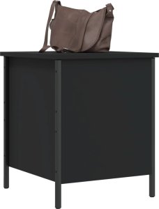 vidaXL Ławka ze schowkiem, czarna, 40x42,5x50 cm 4