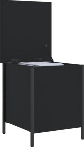 vidaXL Ławka ze schowkiem, czarna, 40x42,5x50 cm 5