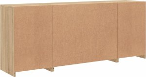 vidaXL Szafka z oświetleniem LED, dąb sonoma, 163x37x67 cm 8