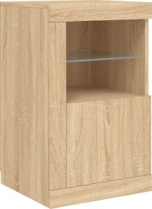 vidaXL Szafka z oświetleniem LED, dąb sonoma, 163x37x67 cm 9