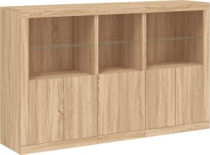 vidaXL Szafka z oświetleniem LED, dąb sonoma, 162x37x100 cm 3