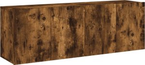 vidaXL Ścienne szafki TV, 2 szt. przydymiony dąb, 60x30x41 cm 2