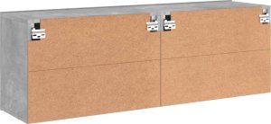 vidaXL Ścienne szafki TV, 2 szt., szarość betonu, 60x30x41 cm 9