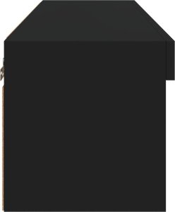 vidaXL Szafka TV z LED, czarna, 80x30x30 cm 9