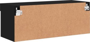 vidaXL Szafka TV z LED, czarna, 80x30x30 cm 10