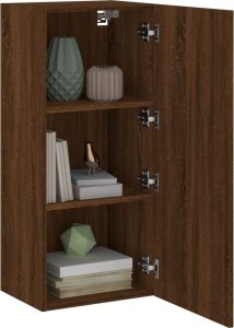 vidaXL Ścienna szafka TV, brązowy dąb, 40,5x30x90 cm 5