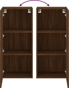 vidaXL Ścienna szafka TV, brązowy dąb, 40,5x30x90 cm 10