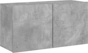 vidaXL Ścienna szafka TV, szarość betonu, 80x30x41 cm 2