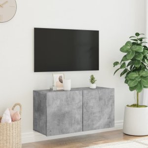 vidaXL Ścienna szafka TV, szarość betonu, 80x30x41 cm 3