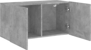 vidaXL Ścienna szafka TV, szarość betonu, 80x30x41 cm 5