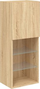 vidaXL Szafka TV z LED, dąb sonoma, 40,5x30x102 cm 7