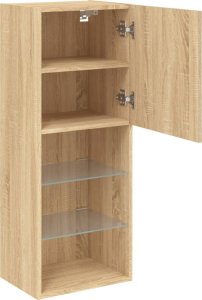 vidaXL Szafka TV z LED, dąb sonoma, 40,5x30x102 cm 8