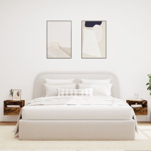 vidaXL Ścienne szafki TV, 2 szt., przydymiony dąb, 40x30x30 cm 3