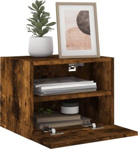 vidaXL Ścienne szafki TV, 2 szt., przydymiony dąb, 40x30x30 cm 5