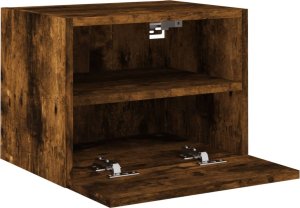 vidaXL Ścienne szafki TV, 2 szt., przydymiony dąb, 40x30x30 cm 7