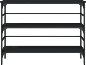 vidaXL Stolik konsolowy, czarny, 100x32x75 cm 5