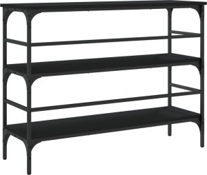 vidaXL Stolik konsolowy, czarny, 100x32x75 cm 7