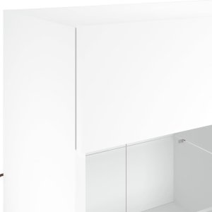 vidaXL Ścienna szafka TV z LED, biała, 78,5x30x60,5 cm 11