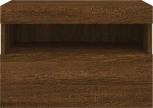 vidaXL Ścienna szafka TV z LED, brązowy dąb, 60x30x40 cm 9