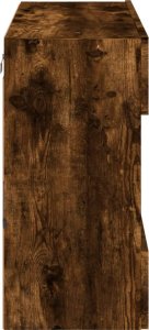 vidaXL Ścienna szafka TV z LED, przydymiony dąb, 78,5x30x60,5 cm 9