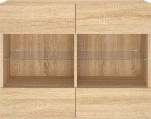 vidaXL Ścienna szafka TV z LED, dąb sonoma, 78,5x30x60,5 cm 7