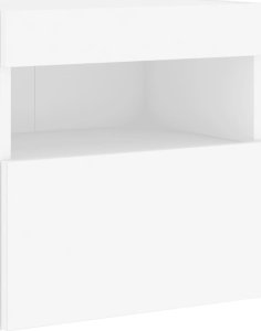 vidaXL Ścienna szafka TV z LED, biała, 40x30x40 cm 3