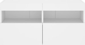 vidaXL Ścienna szafka TV z LED, biała, 80x30x40 cm 9