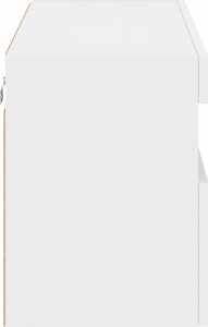 vidaXL Ścienna szafka TV z LED, biała, 80x30x40 cm 10