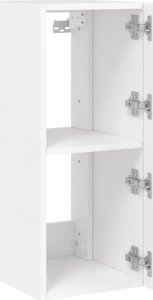 vidaXL Ścienna szafka TV z LED, biała, 30,5x35x70 cm 8