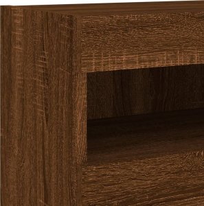 vidaXL Ścienna szafka TV z LED, brązowy dąb, 40x30x40 cm 12