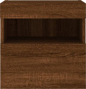 vidaXL Ścienna szafka TV z LED, brązowy dąb, 40x30x40 cm 9