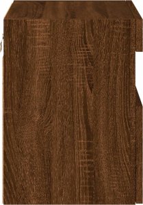 vidaXL Ścienna szafka TV z LED, brązowy dąb, 40x30x40 cm 10