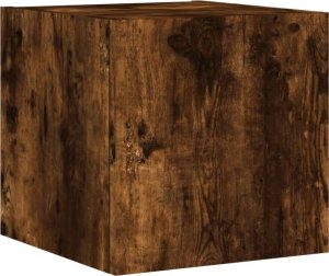 vidaXL Ścienna szafka TV z LED, przydymiony dąb, 30,5x35x30 cm 3