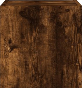 vidaXL Ścienna szafka TV z LED, przydymiony dąb, 30,5x35x30 cm 9