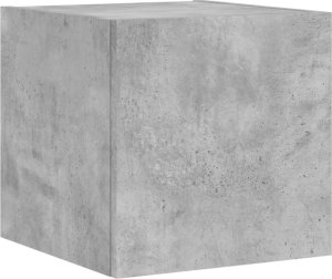 vidaXL Ścienna szafka TV z LED, szarość betonu, 30,5x35x30 cm 3