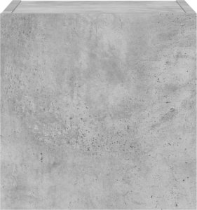 vidaXL Ścienna szafka TV z LED, szarość betonu, 30,5x35x30 cm 9