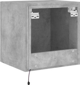 vidaXL Ścienne szafki TV z LED, 2 szt., szarość betonu, 40,5x35x40 cm 12