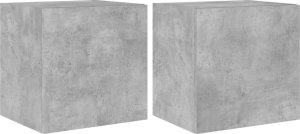 vidaXL Ścienne szafki TV z LED, 2 szt., szarość betonu, 40,5x35x40 cm 2