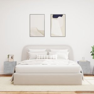 vidaXL Ścienne szafki TV z LED, 2 szt., szarość betonu, 40,5x35x40 cm 4