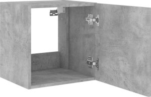 vidaXL Ścienne szafki TV z LED, 2 szt., szarość betonu, 40,5x35x40 cm 9