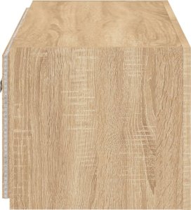 vidaXL Ścienna szafka TV z LED, dąb sonoma, 80x35x31 cm 10