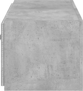 vidaXL Ścienna szafka TV z LED, szarość betonu, 100x35x31 cm 11