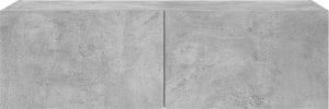 vidaXL Ścienna szafka TV z LED, szarość betonu, 100x35x31 cm 10