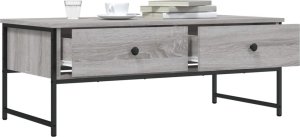 vidaXL Stolik kawowy, szary dąb sonoma, 101x49x39,5 cm 4
