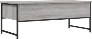 vidaXL Stolik kawowy, szary dąb sonoma, 101x49x39,5 cm 8