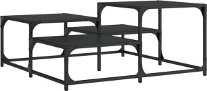 vidaXL Stolik kawowy, czarny, 87,5x87,5x40 cm 2