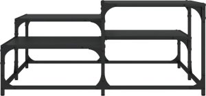 vidaXL Stolik kawowy, czarny, 87,5x87,5x40 cm 4